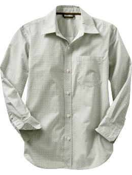Green tile-print shirt