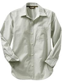 Green tile-print shirt