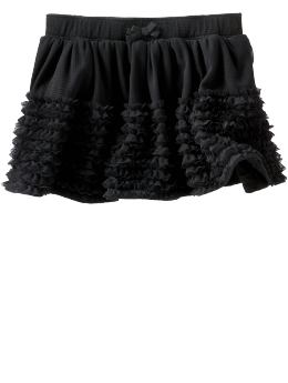 Ruffled tulle skirt