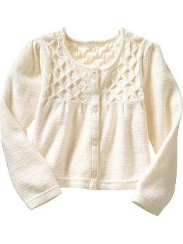 Smocked cardigan