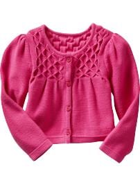 Smocked cardigan