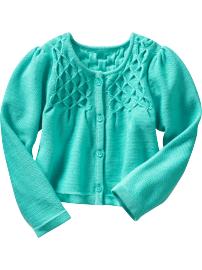 Smocked cardigan