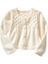 Smocked cardigan