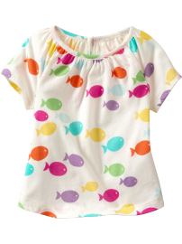 Shirred raglan T