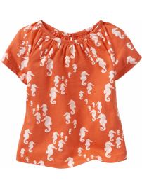 Shirred raglan T