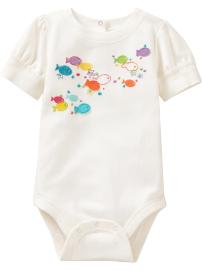Fish graphic bodysuit