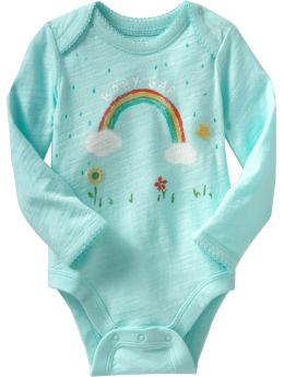 Bright graphic slub bodysuit