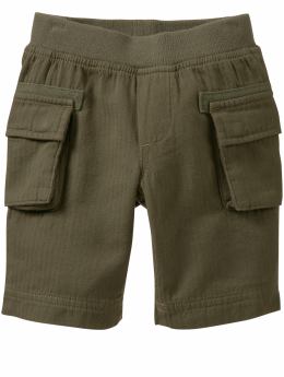 Pull-on herringbone beach comber shorts