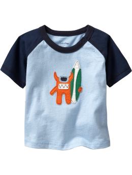 Surf monster graphic T
