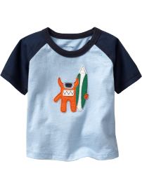 Surf monster graphic T