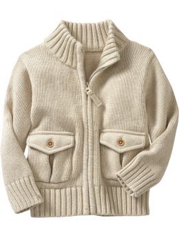 Zip-up cargo sweater