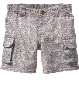 Printed cargo shorts