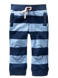 Rugby striped crawler pants