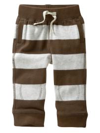 Rugby striped crawler pants