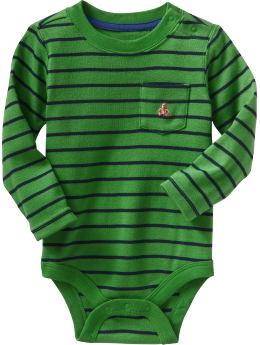 Striped pocket bodysuit