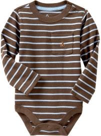 Striped pocket bodysuit