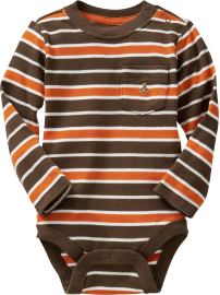 Striped pocket bodysuit