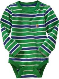 Striped pocket bodysuit