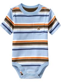 Striped pocket bodysuit