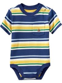Striped pocket bodysuit