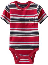 Striped pocket bodysuit