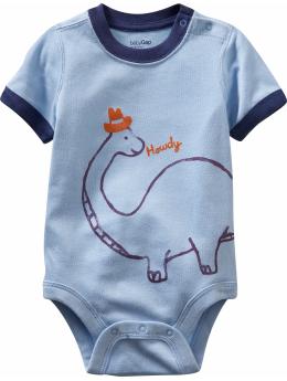 Graphic ringer bodysuit