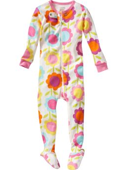 Floral footed sleeper