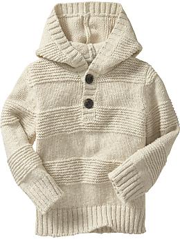 Striped knit sweater hoodie