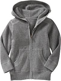 Waffle-knit sweater hoodie