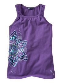 Embroidered graphic tank