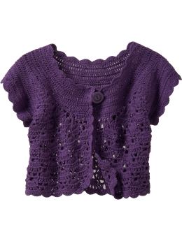 Crochet cropped cardigan