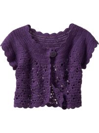 Crochet cropped cardigan