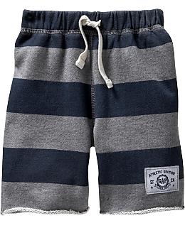 Striped knit shorts