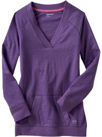 Slub V-neck tunic