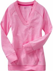 Slub V-neck tunic