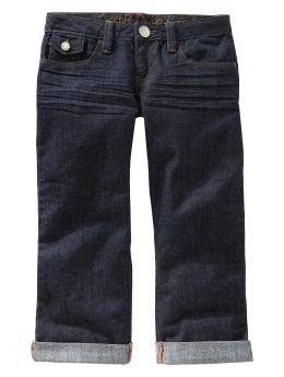 Dark roll-up capris