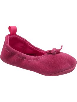 Suede ballet flats