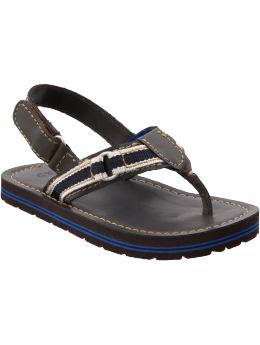 Striped flip flops