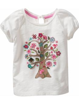 Girly graphic raglan T