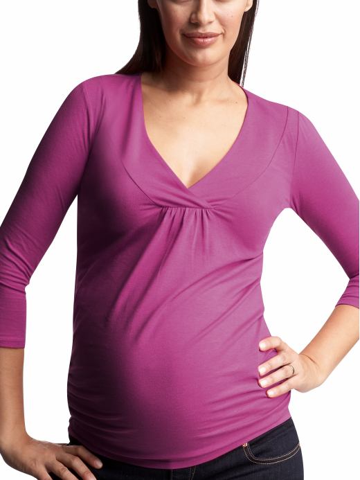 Gap Ruched V-neck T