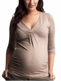 Ruched V-neck T