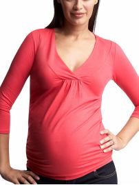 Ruched V-neck T