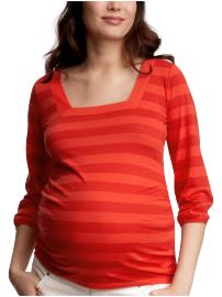 Striped squareneck T