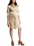 Khaki shirt dress