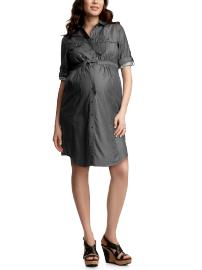 Black shirt dress