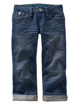 Roll-up denim capris