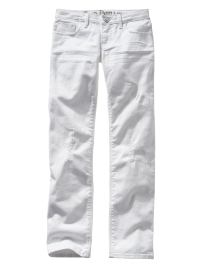Destructed white skinny jeans