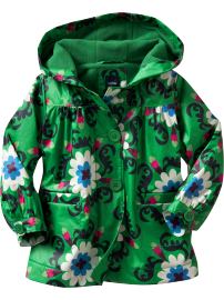 Floral rain jacket