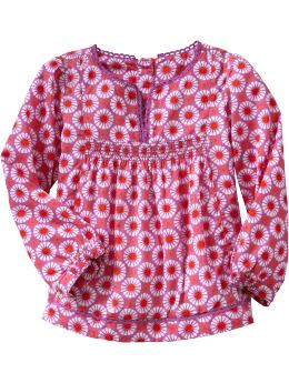 Smocked floral top