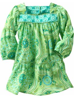 Bright drop-waist dress